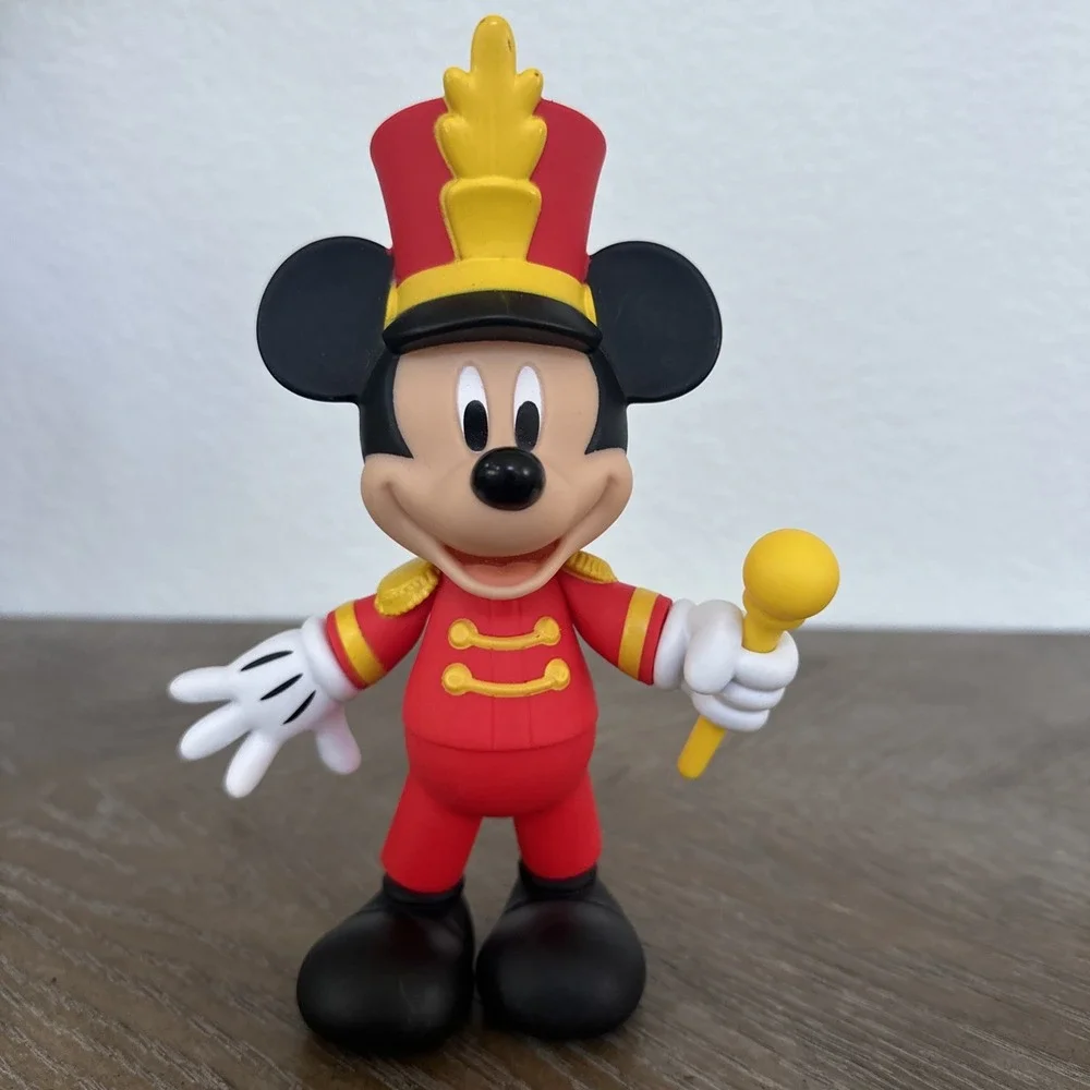 Disney Mickey Mouse 90th Anniversary Posable Figure Bandleader Red Uniform